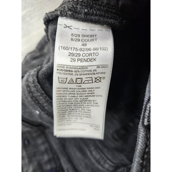 Gap Jeans Womens 8/29 Short Black High Rise Universal Legging Stretch Denim - Picture 6 of 11